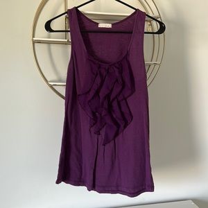 Purple Ruffle Tank Top
